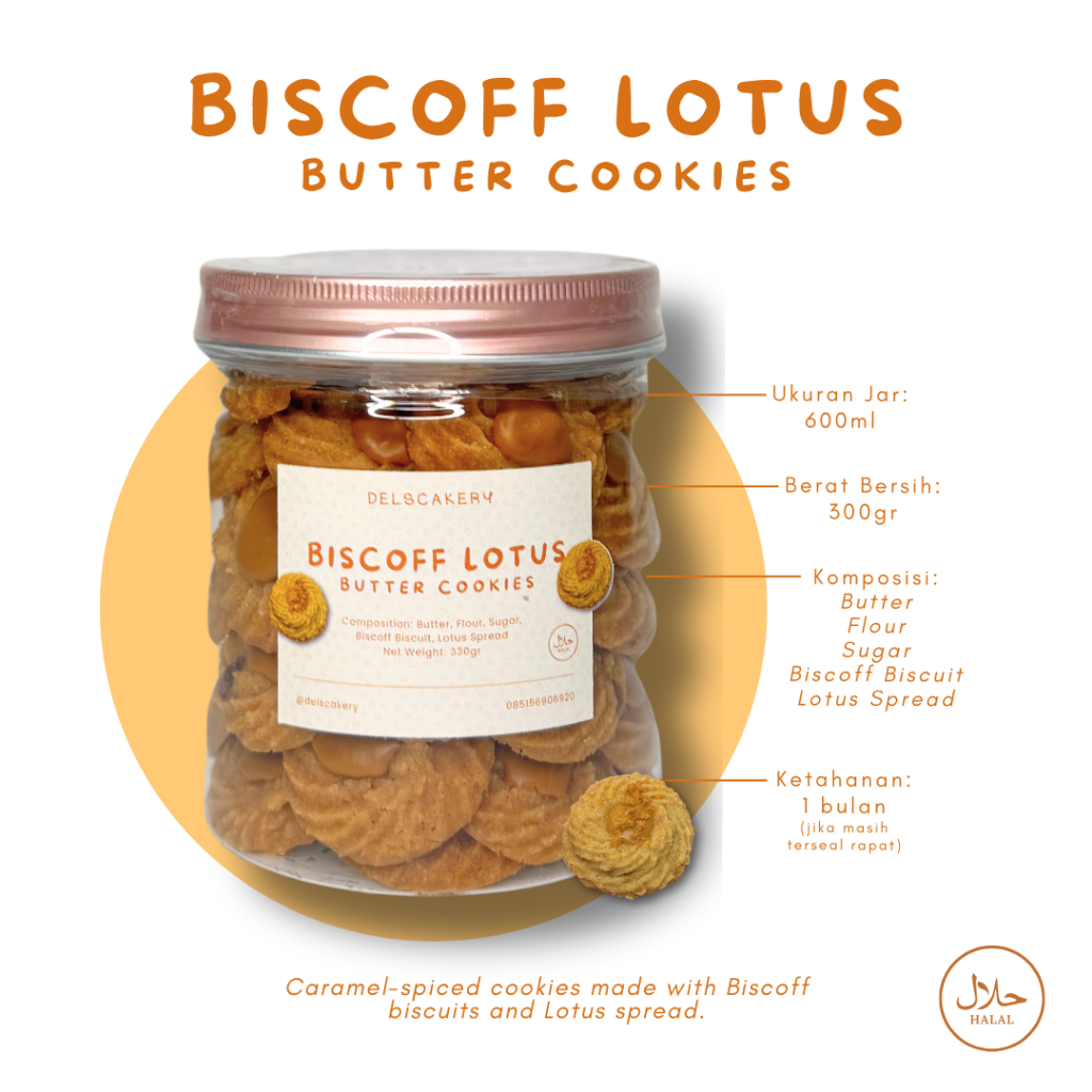 Biscoff Lotus | Caramelized Biscoff Lotus Butter Cookies by Delscakery | Kukis Karamel | Kue Kering 