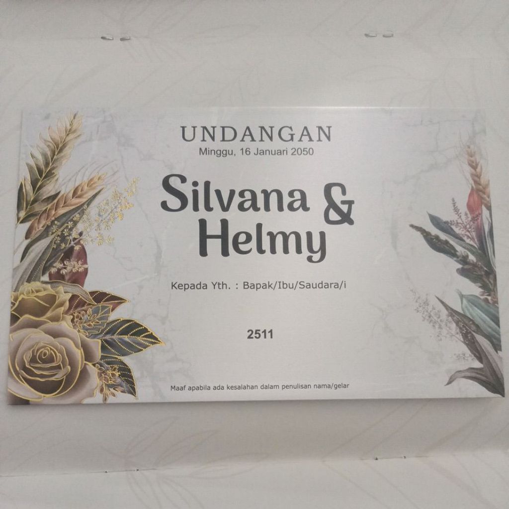 BLANKO UNDANGAN KOSONG ERBA 2511 isi 100 free plastik