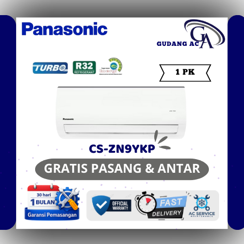 AC PANASONIC 1 PK CS-ZN9YKP Turbo Cooling Garansi Resmi / ZN9