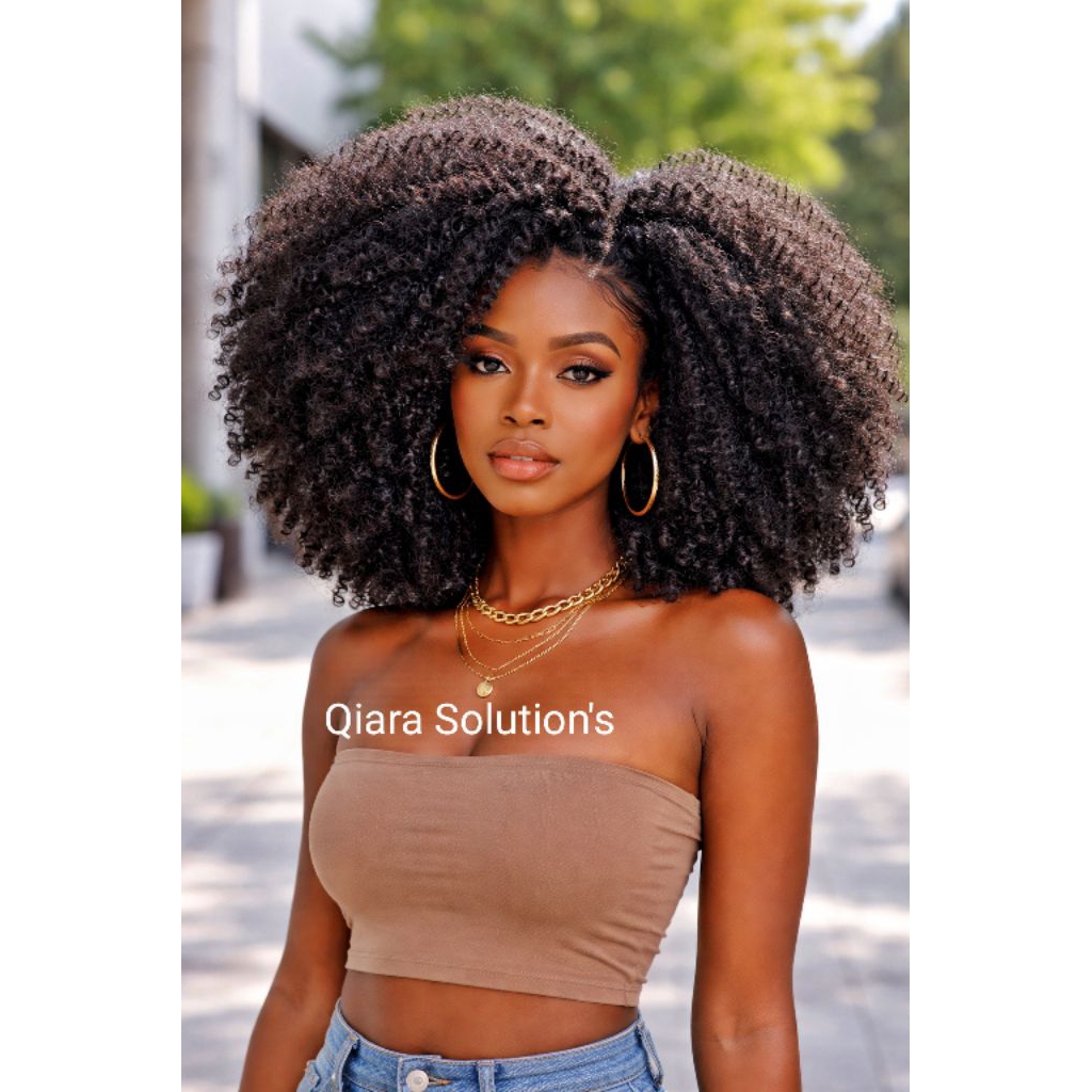 Rambut Sambung Afro panjang 30cm / rambut Sambung Kribo