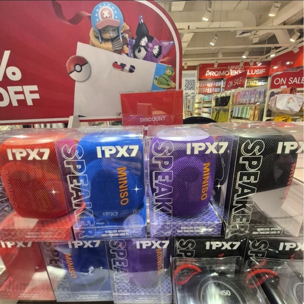 Miniso Music Box Speaker Bluetooth IPX7 - IPX7 Febric Wireless Speaker Model:BT2931