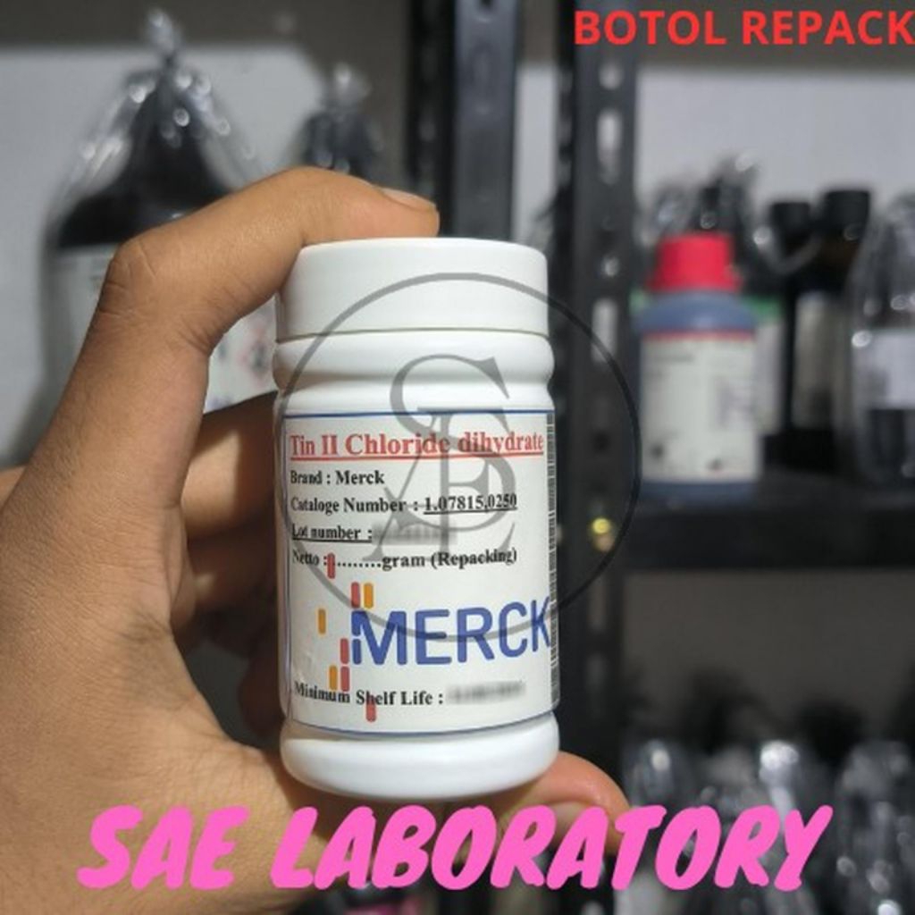 TIMAH II KLORIDA / SnCl2 / TIN II CHLORIDE MERCK 1.07815 MERCK 107815 REPACK 1GR