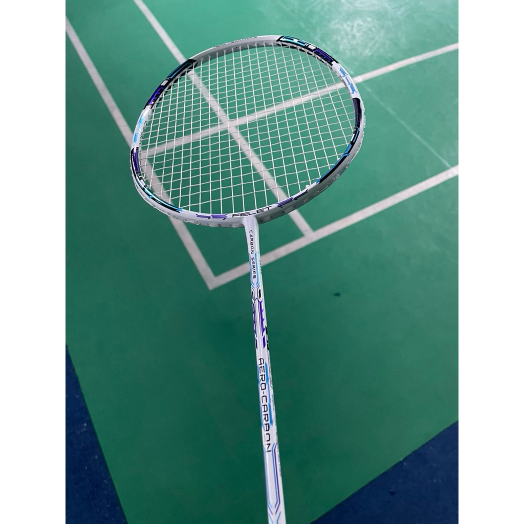 Raket Badminton FELET Aerocarbon White [Second like new]