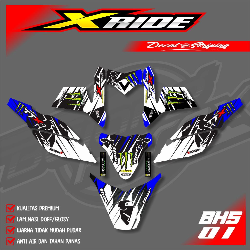 Sticker Decal X Ride 115 - Sticker Decal Full Body Motor X Ride 115 Fullbody Terlaris BHS.001