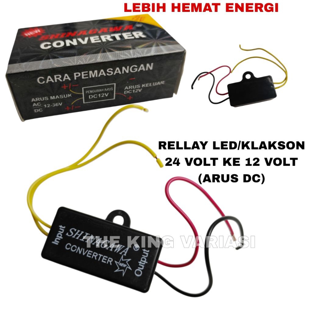 RELLAY LAMPU LED RELLAY KLAKSON 24 VOLT KE 12 VOLT DC / RELLAY INPUT 24 VOLT OUTPUT 12 VOLT DC / REL