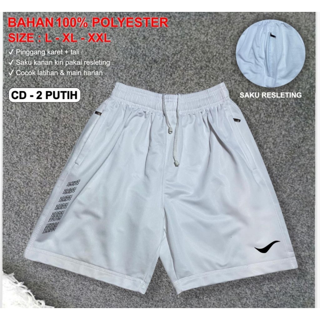 Celana pendek tebal Bawahan Olahraga pria wanita Celana casis POLRI TNI Celana putih dan hitam