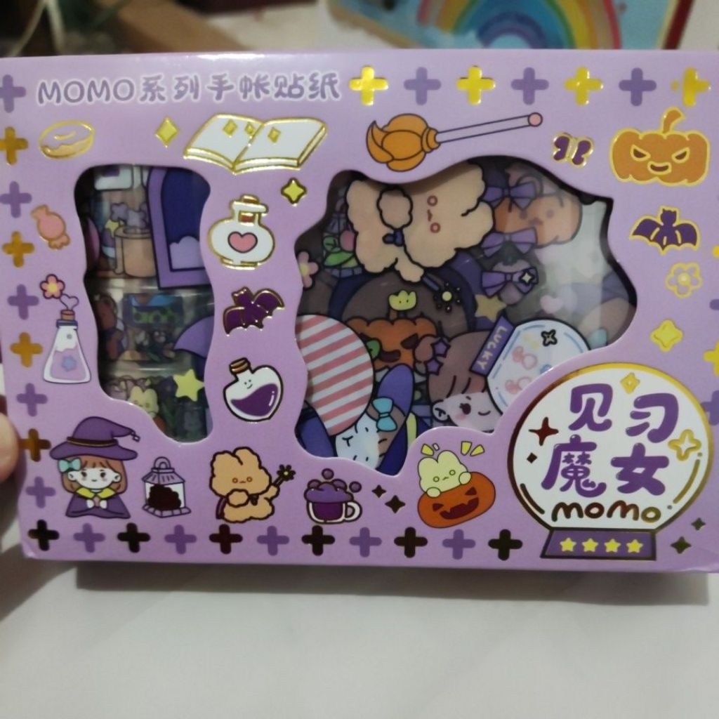 Stiker Momo set Roll wahitape 4 roll + 10 stiker