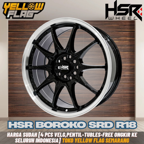 Velg Mobil Racing Model Ce28 Ring 18 HSR Boroko SRD Untuk Subaru Innova Xpander Yaris Cross Rush dll