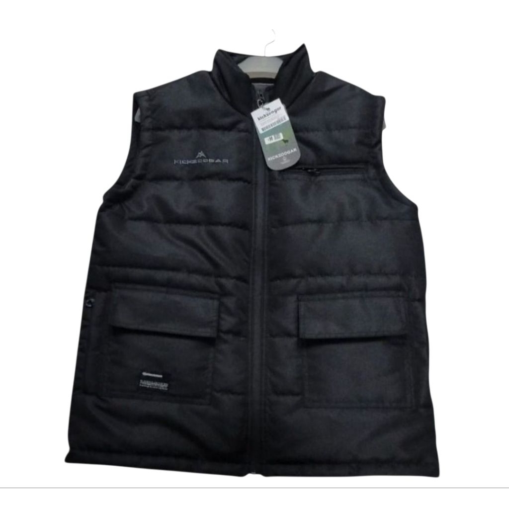 KICKSOOGAR Rompi Puffer Pria Original - Vest Motor Anti Angin - Rompi Outdoor Tebal Waterproof - Jak