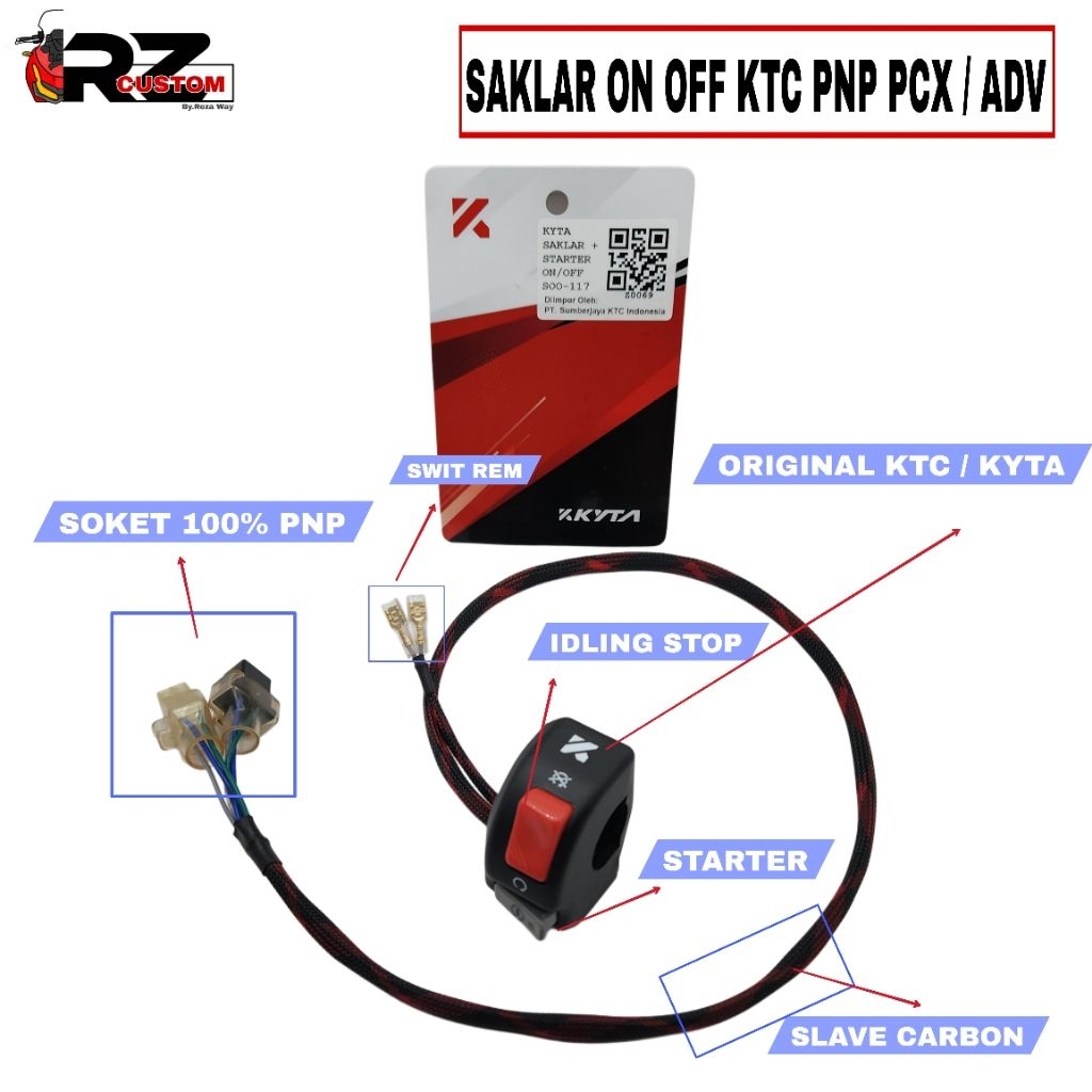 SAKLAR KANAN KTC GAS SPONTAN PCX / ADV - PCX 150 - PCX 160 - ADV 150 - ADV 160 - PCX CBU