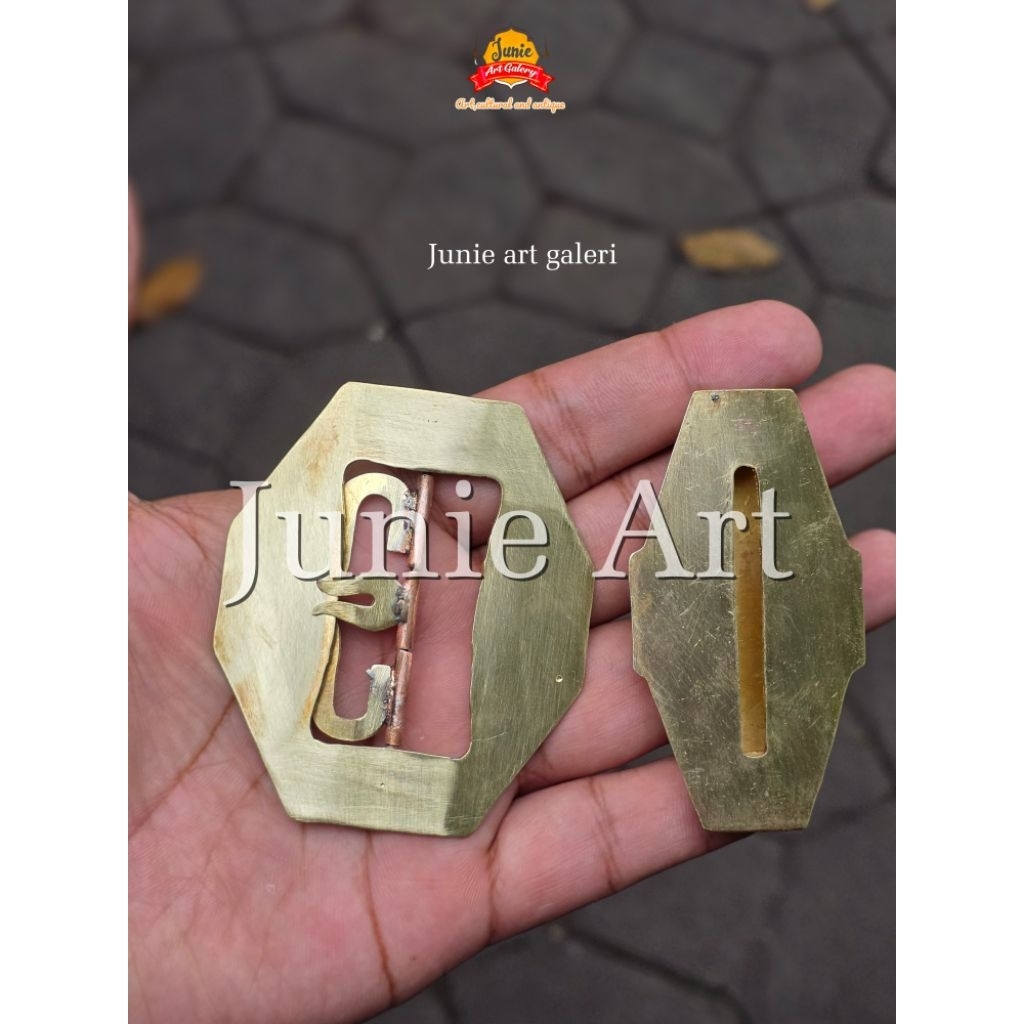 Timang Kepala Sabuk epek Gesper Busana Adat Jawa Beskap Kuningan Jlebrah polos