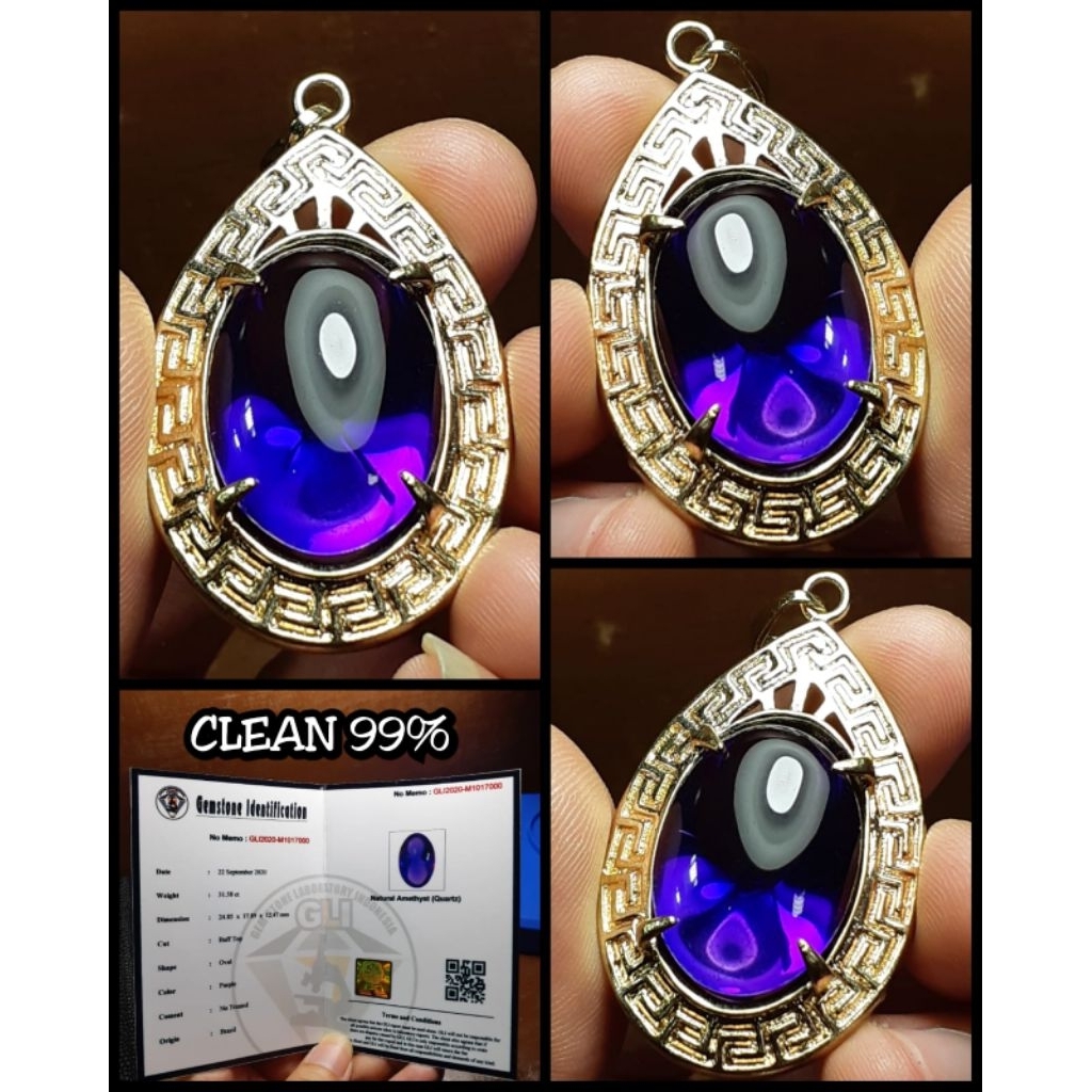 BATU PERMATA MULIA KECUBUNG JUMBO SUPER UNGU