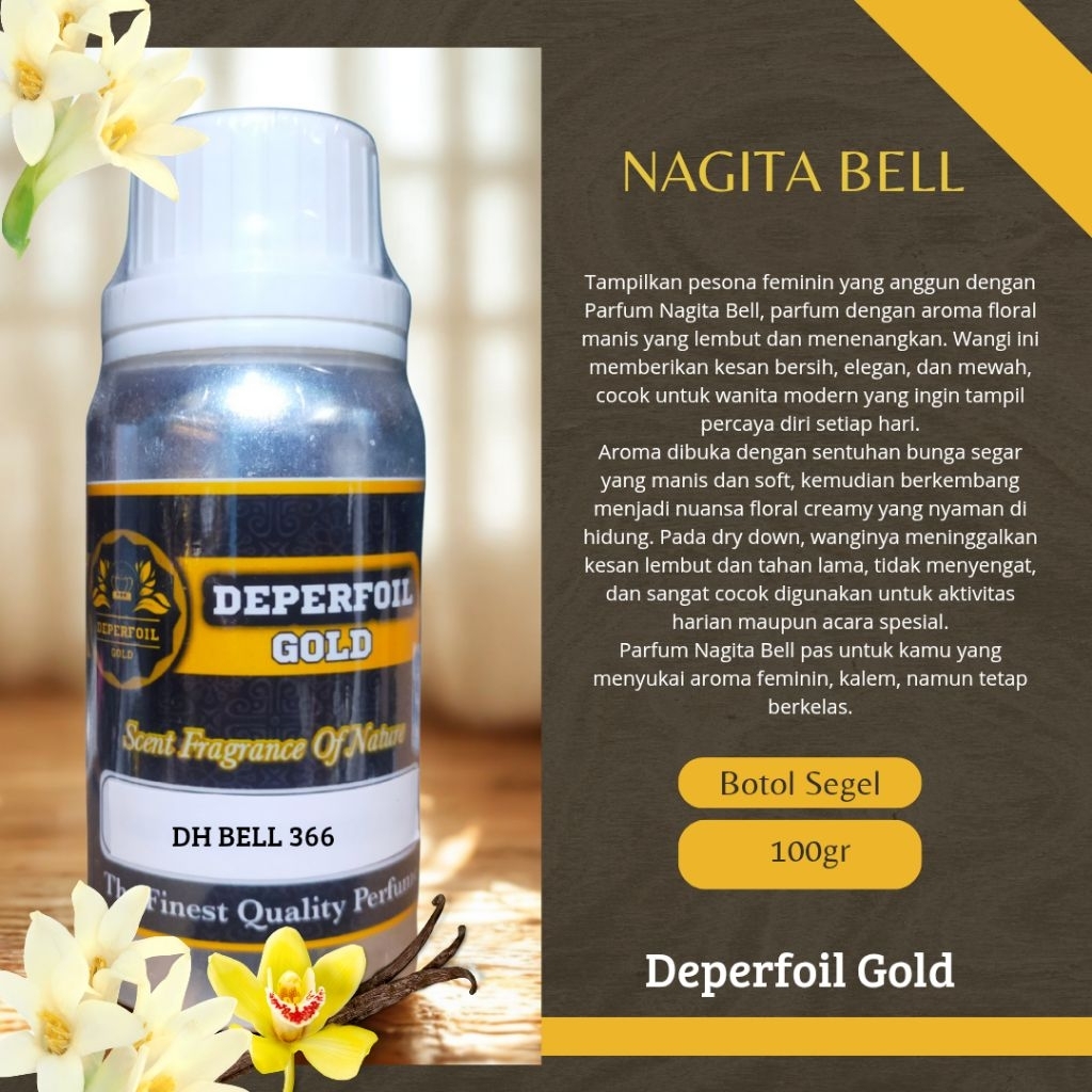 Deperfoil Gold Bibit Parfum Nagita Bell | Aroma Floral Manis Elegan