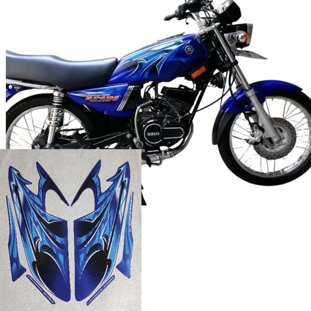 Stiker Striping Lis Body Motor RX-KING 2006 Warna Biru.