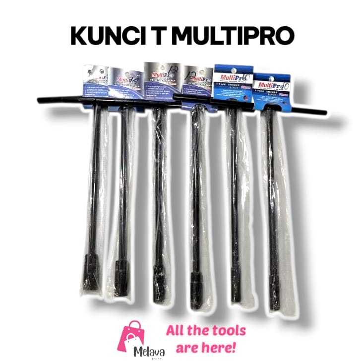 kunci t multipro / multipro kunci sok t 8mm - 14mm / kunci t 8mm, 10mm, 12mm, 14mm