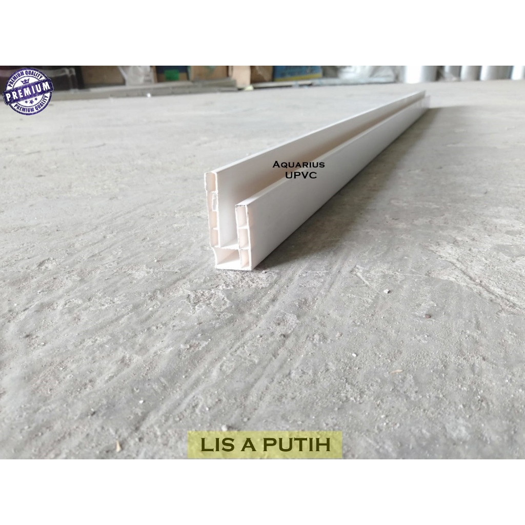 Lis List Pinggir Dinding Plafon PVC Panjang 4 meter Anti Air Rayap Kwalitas Premium Type A Putih