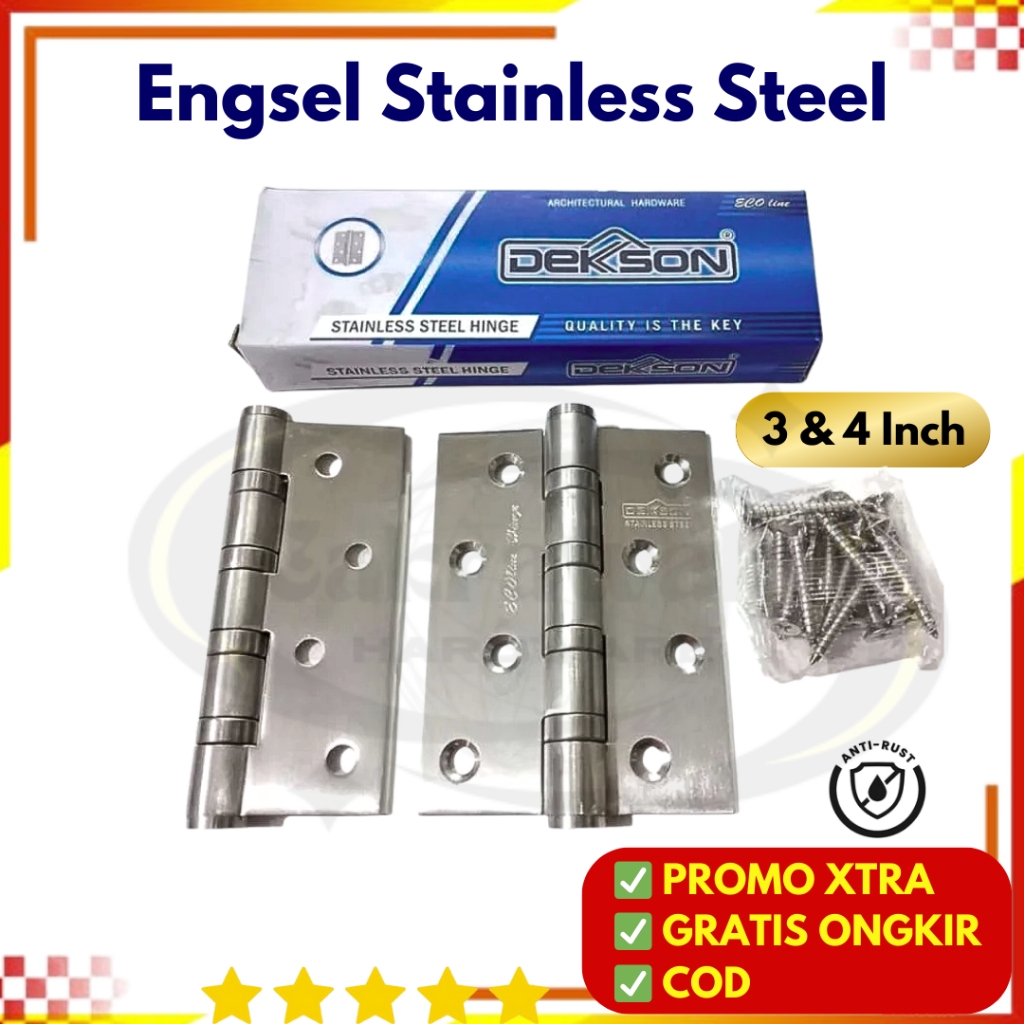 Dekson Engsel Pintu Jendela Stainless Steel SUS 304 Ecoline