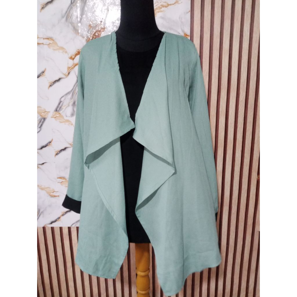 Tunik Outer hijau Mint dan cream
