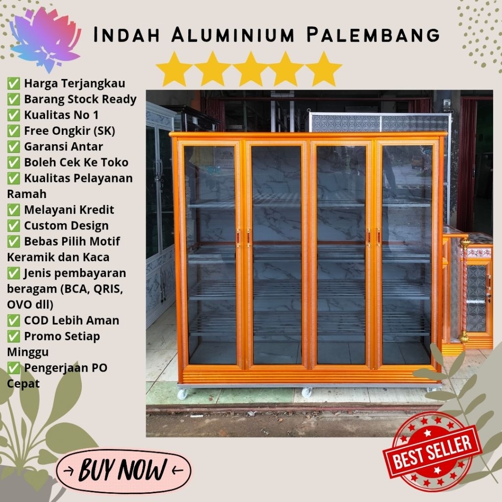 RAK SEPATU GOLD ALUMINIUM ACP PALEMBANG
