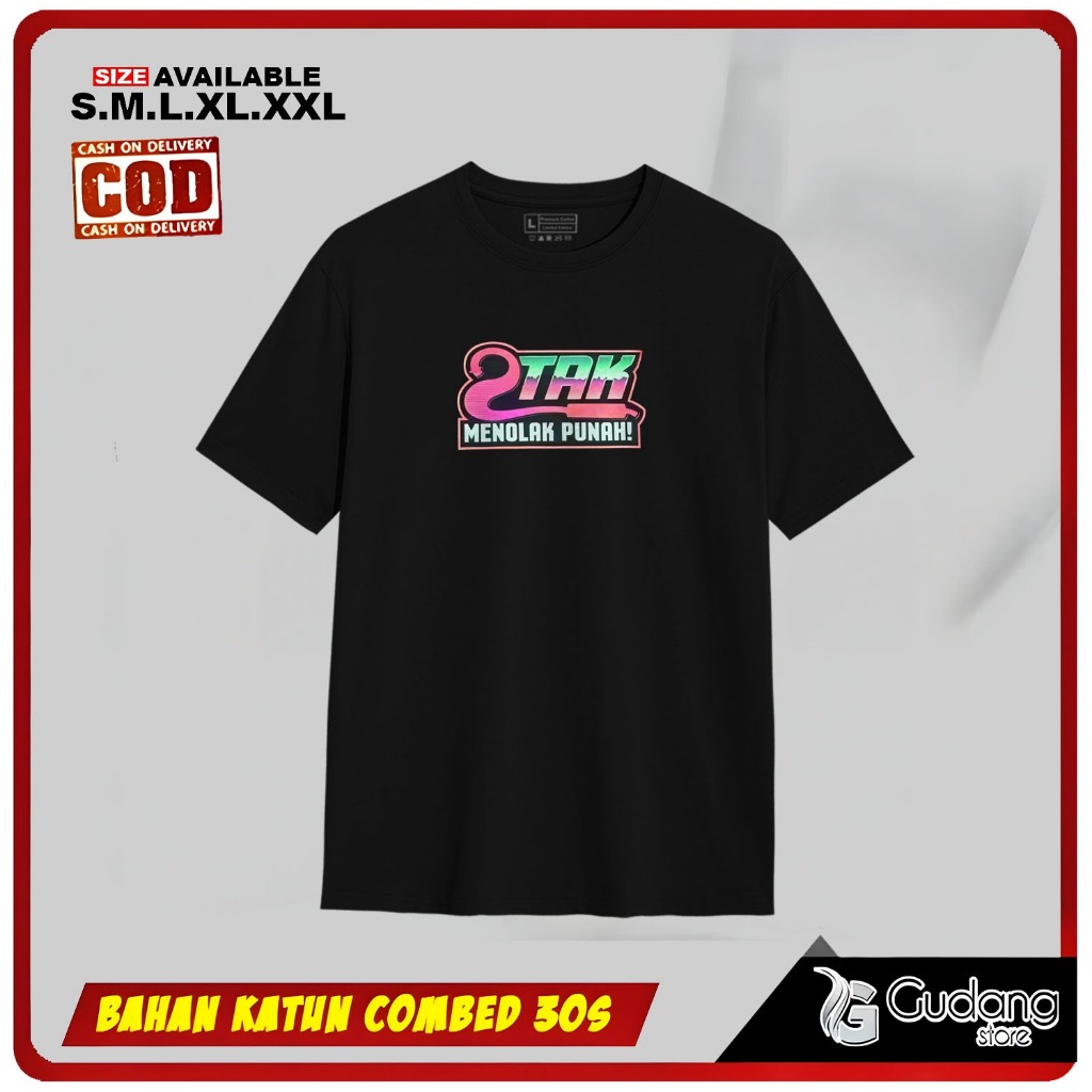 Kaos 2 Tak Menolak Punah /  Tshirt Art Racing / Kaos Kekinian Nyaman Maksimal Pria Wanita