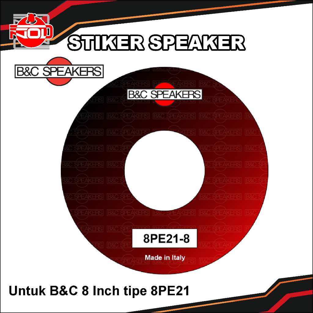 Stiker Speaker B&C 8 inch