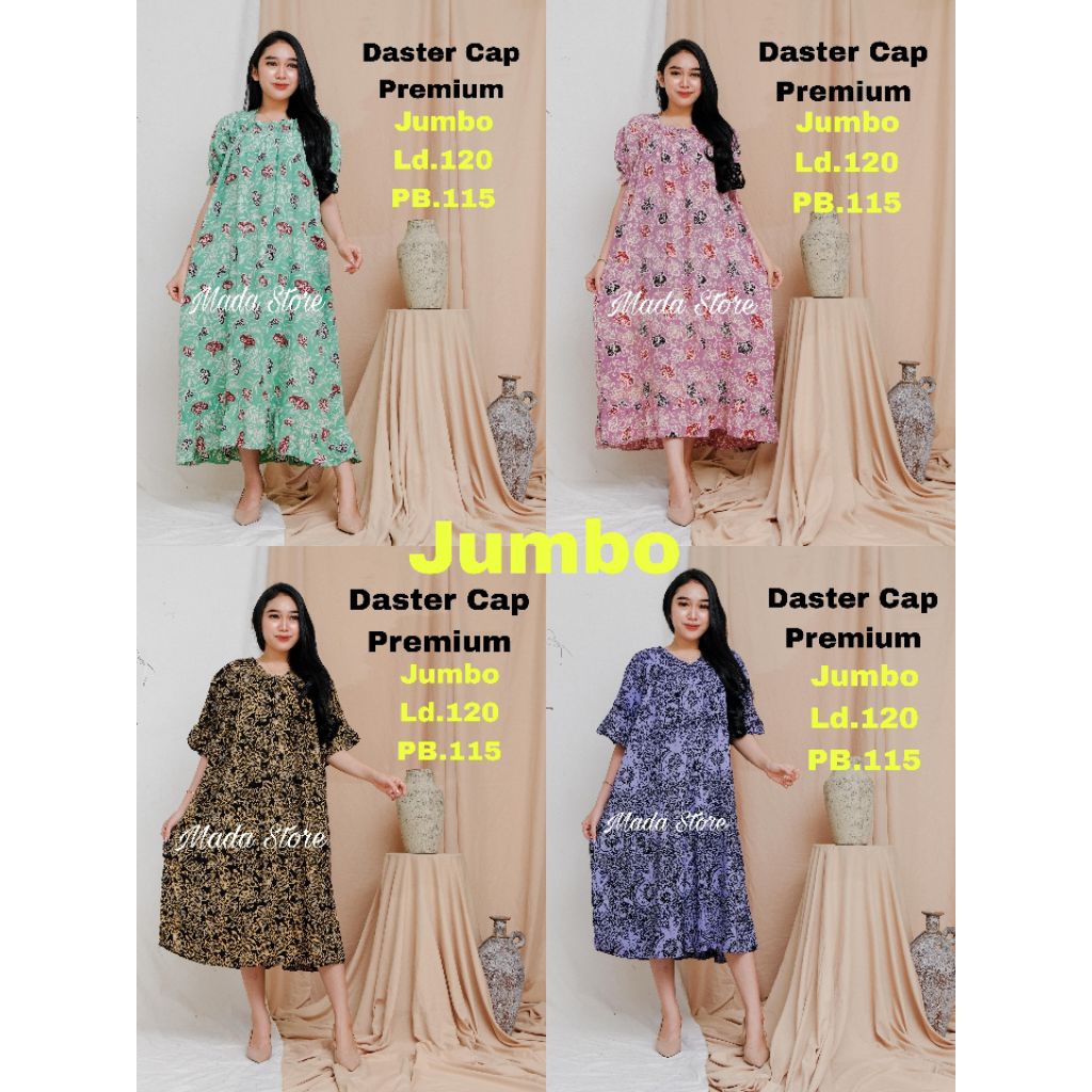 DASTER ZAHRA KEKINIAN LD.120 JUMBO | DASTER BATIK CAP COLETAN TEBAL SUPER PREMIUM | DASTER VIRAL TER