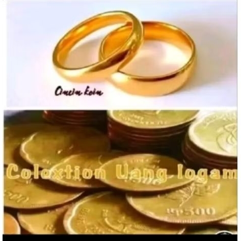 cincin nikah cincin polos titanium lapis emas