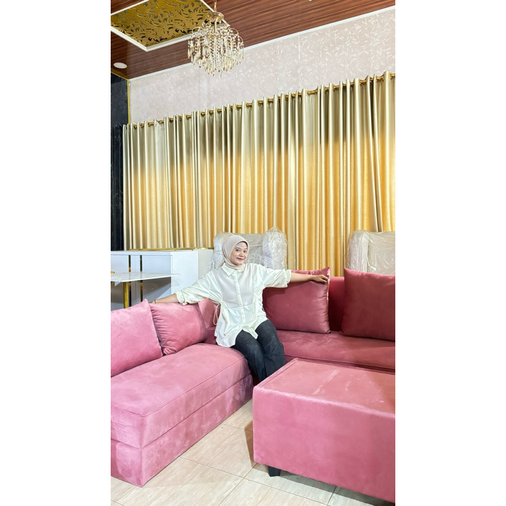 sofa L minimalis/sofa minimalis/sofa L/sofa L bludru