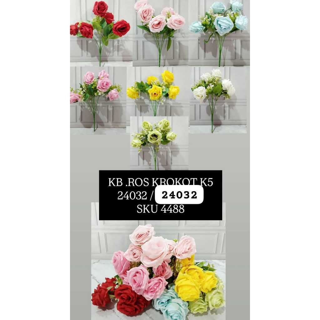 Kembang Ros Krokot K5 Cabang 5 / 24032 / 4488