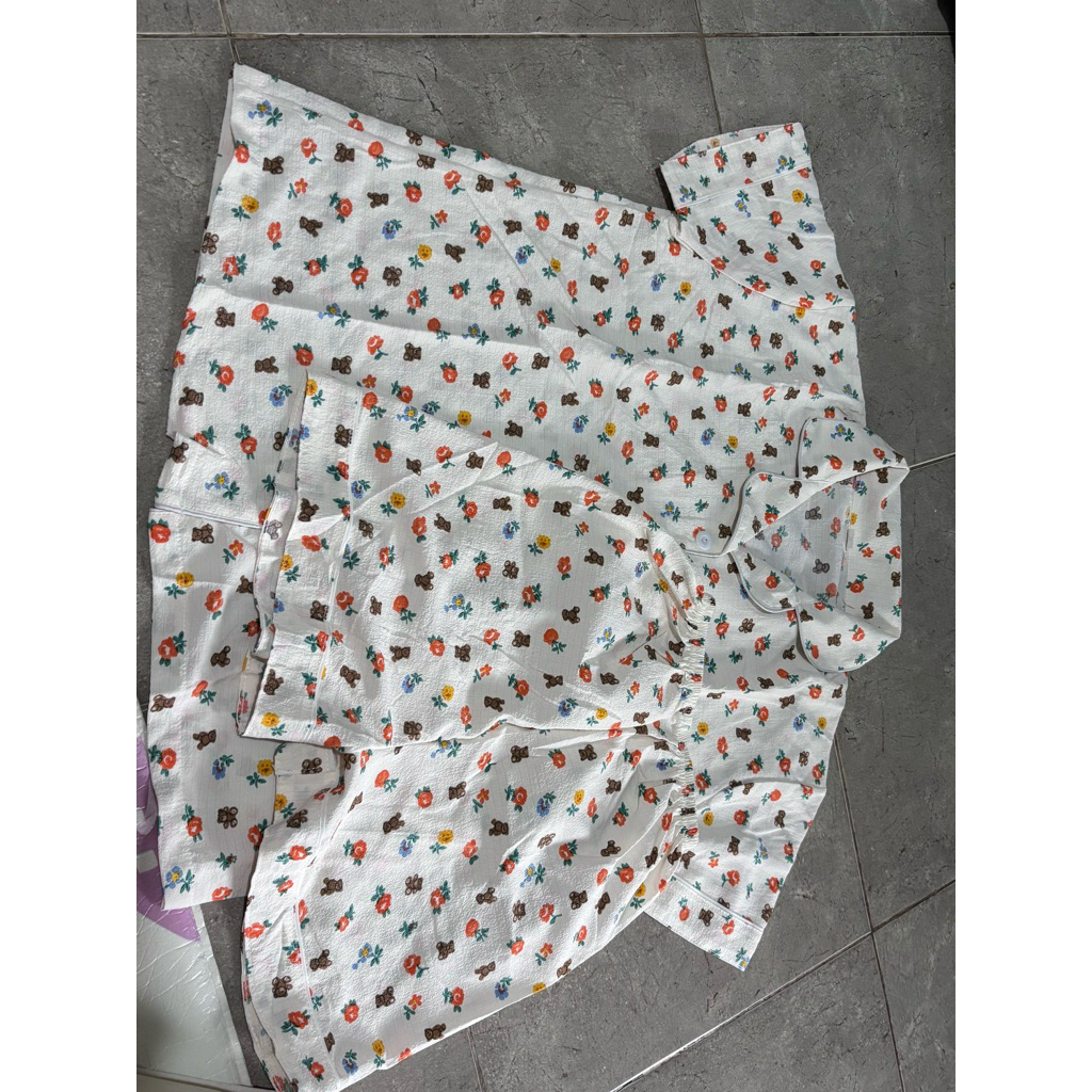baju tidur bahan crinkle New