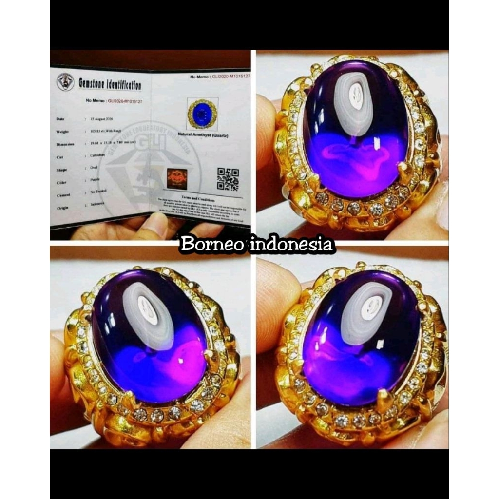 100% batu kecubung jumbo super clean asli kalimantan