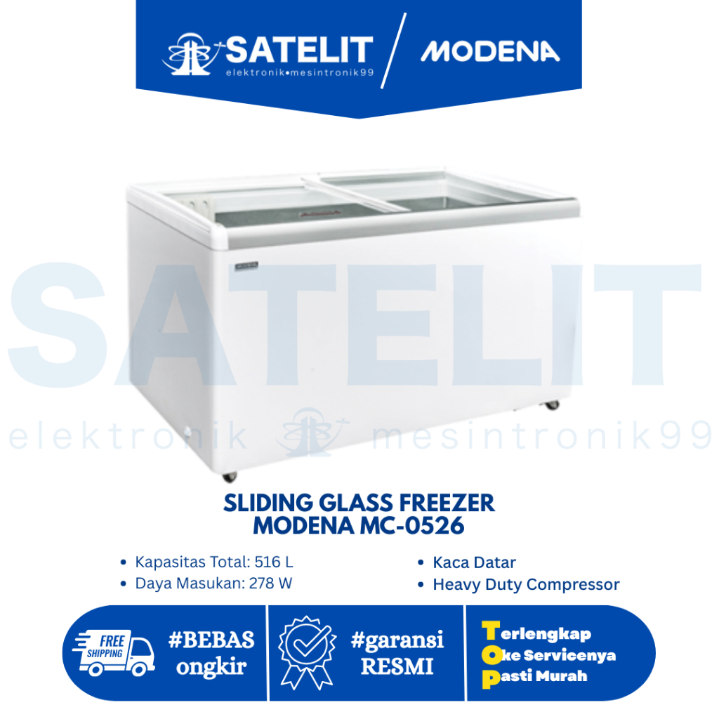 SLIDING GLASS FREEZER MODENA MC-0526