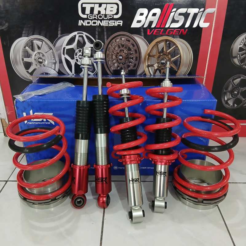 READY COILOVER HSR RED FRONT REAR TOYOTA INNOVA DIESEL