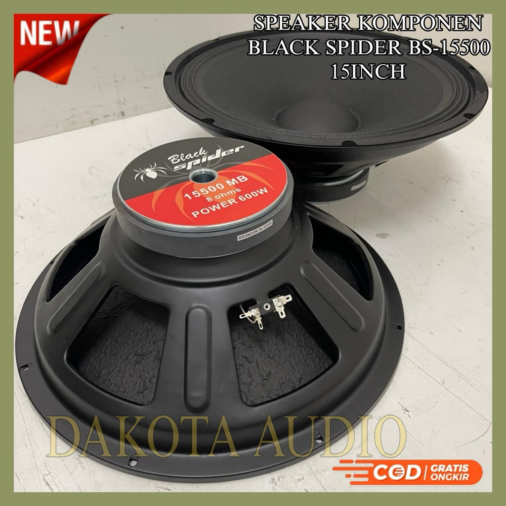 Speaker Komponen Black Spider BS 15500 15inch Original BS