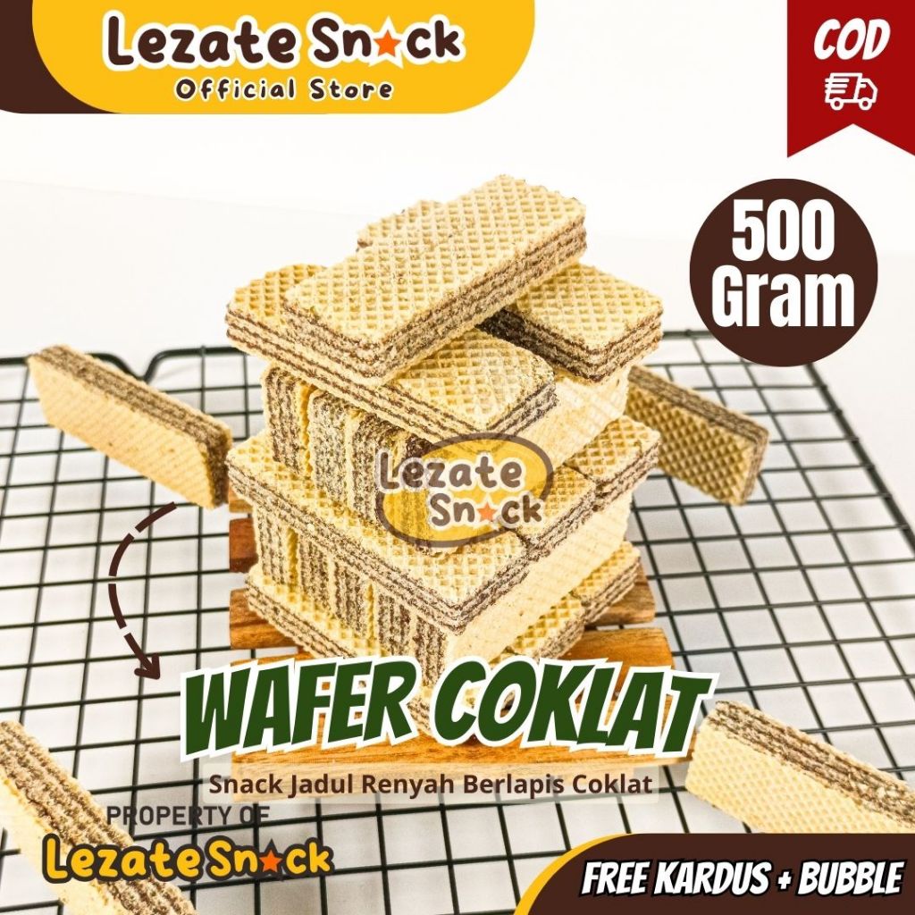 Wafer Coklat Classic Nissin 500gr Kiloan Murah Enak / Waffer Chocolate Jadul Murah Kiloan Barcelona 