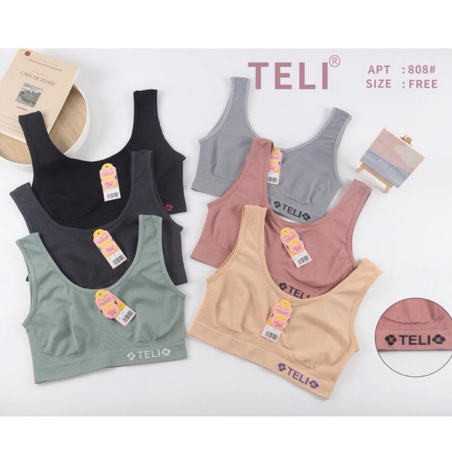 MINISET BRA TELI POLOS JUMBO BAHAN RAJUT