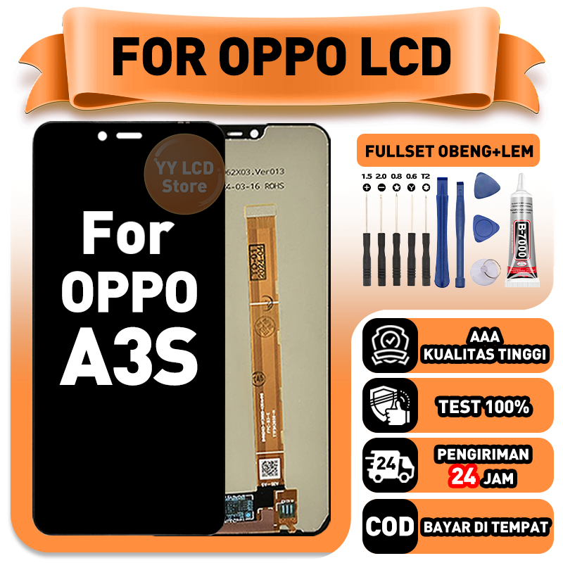 LCD FOR OPPO A3S Touchscreen Fullset Replacement LCD Kompatibel Untuk Glass Touch Screen Digitizer C