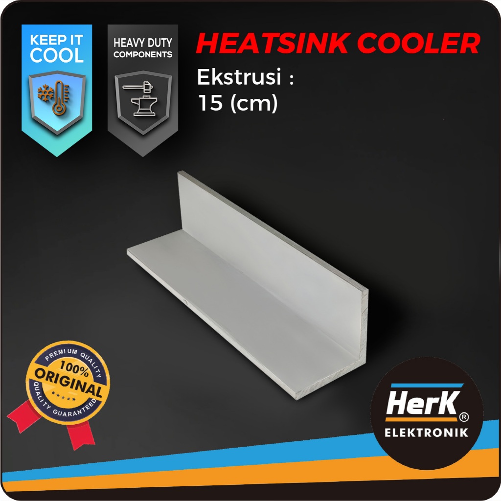 Heatsink L Siku Tebal 15cm Pendingin Audio Power Amplifier Elektronik