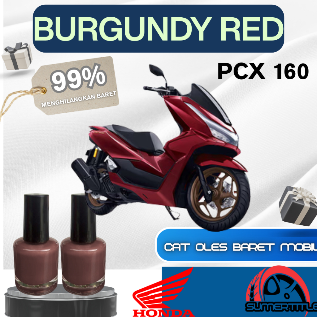CAT OLES PCX 160 BURGUNDY RED NEW PENGHILANG BARET