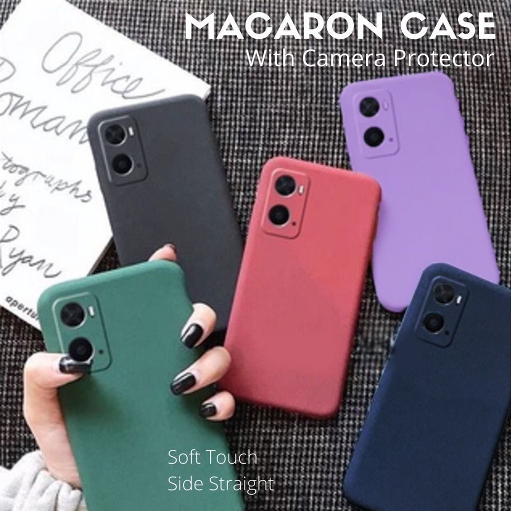 macaron square case vivo y21d lanyard case soft case