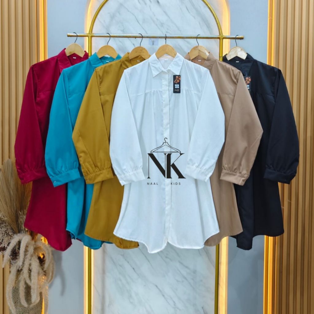 Long Tunik Toyobo Wanita Dewasa Jumbo | Tunik Kemeja Bahan Katun Toyobo