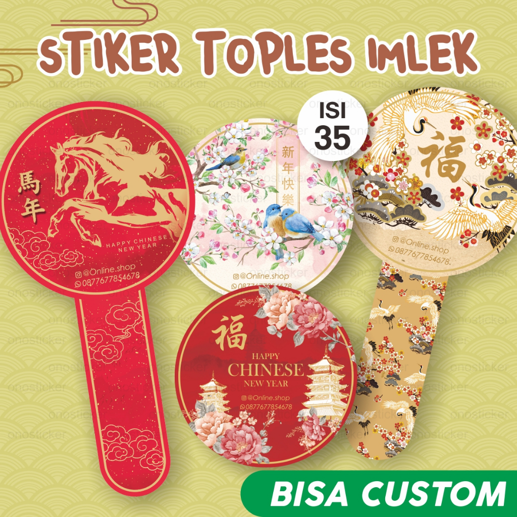 Stiker imlek sincia 2023 chinese rabbit CUSTOM