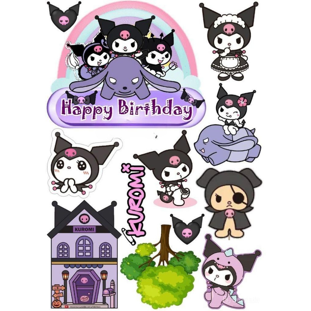 [TOPPER] HIASAN KUE ULTAH ANAK KUROMI | Gratis custom Nama