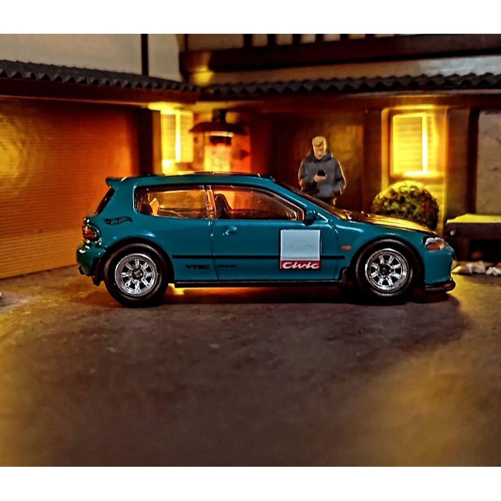 Hotwheels 92' Honda Civic eg Hijau 2022 - Loose