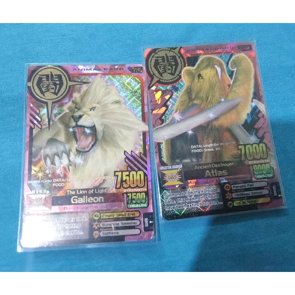 Animal kaiser ultra rare set evo 1 galleon + atlas ultra rare