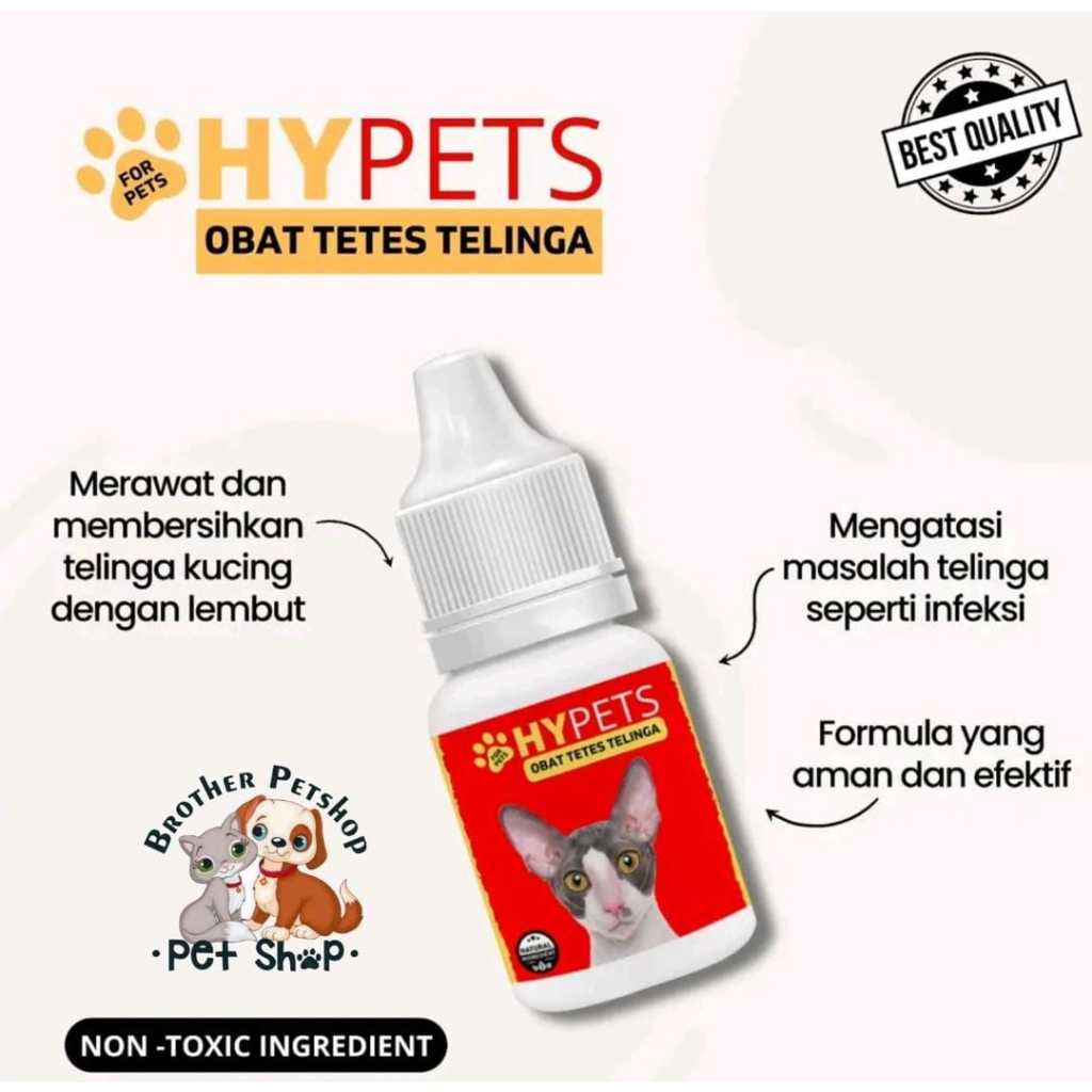 Hypets tetes telinga 10ml obat tetes telinga kucing