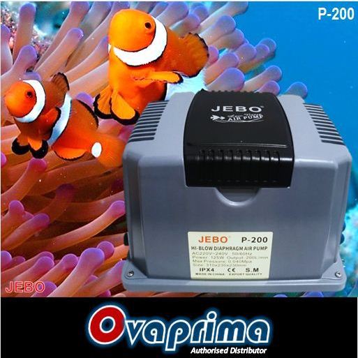 Jebo P-200 Pompa Udara Air Blower Aquarium/Kolam/Limbah P200