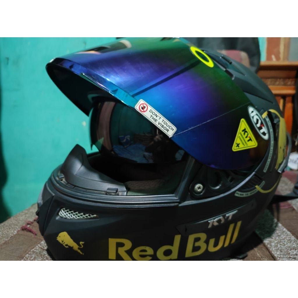 KYT HELM K2 RIDER SOLID BLACK DOFF l MATT RED BULL