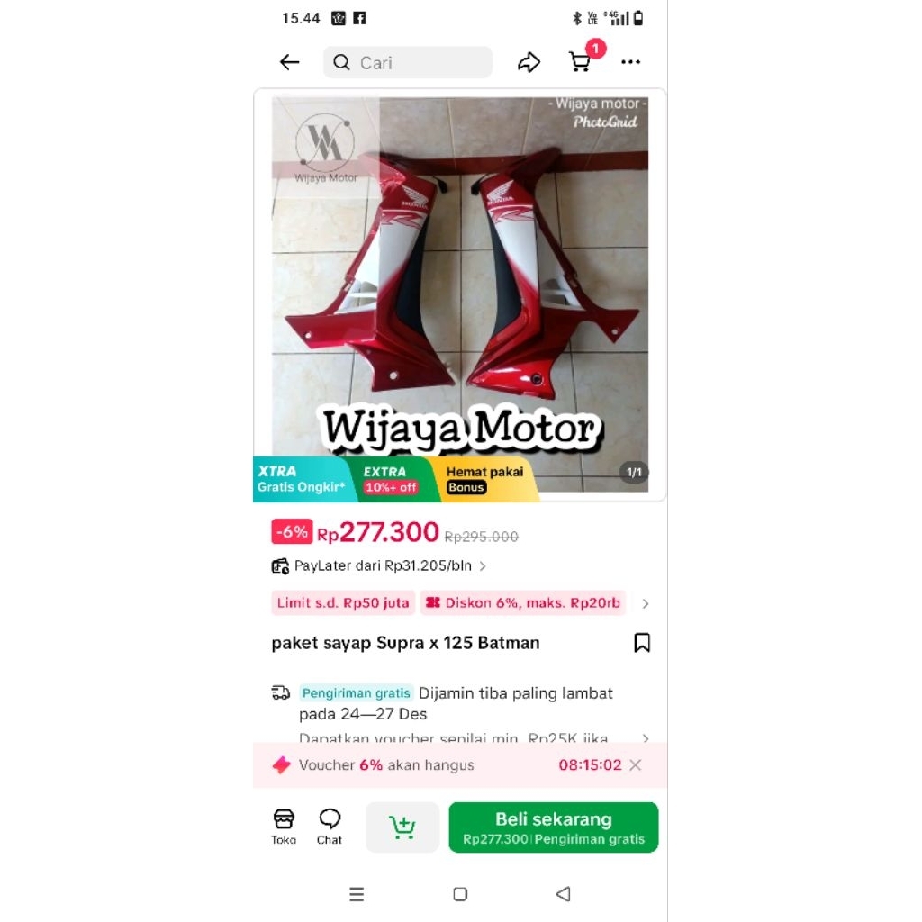 body sayap depan Supra x