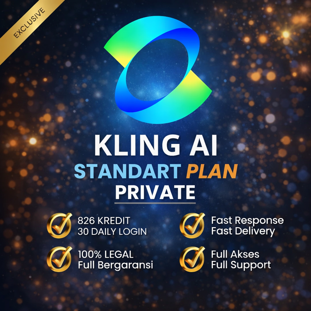 Kling Ai Standard Plan 826 Kredits - IMG Generator, Video Generator, & Voice Generator Multi Bahasa.
